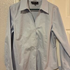 Jones New York Women's Light Blue Button Down Shirt